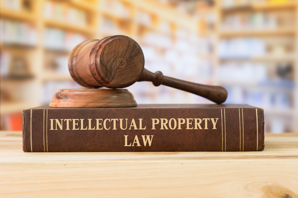 ip law book and gavel